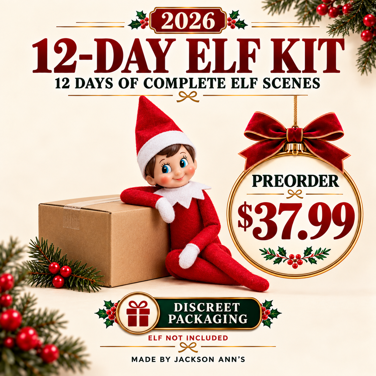12 Day Elf on the Shelf (EOTS) Kit