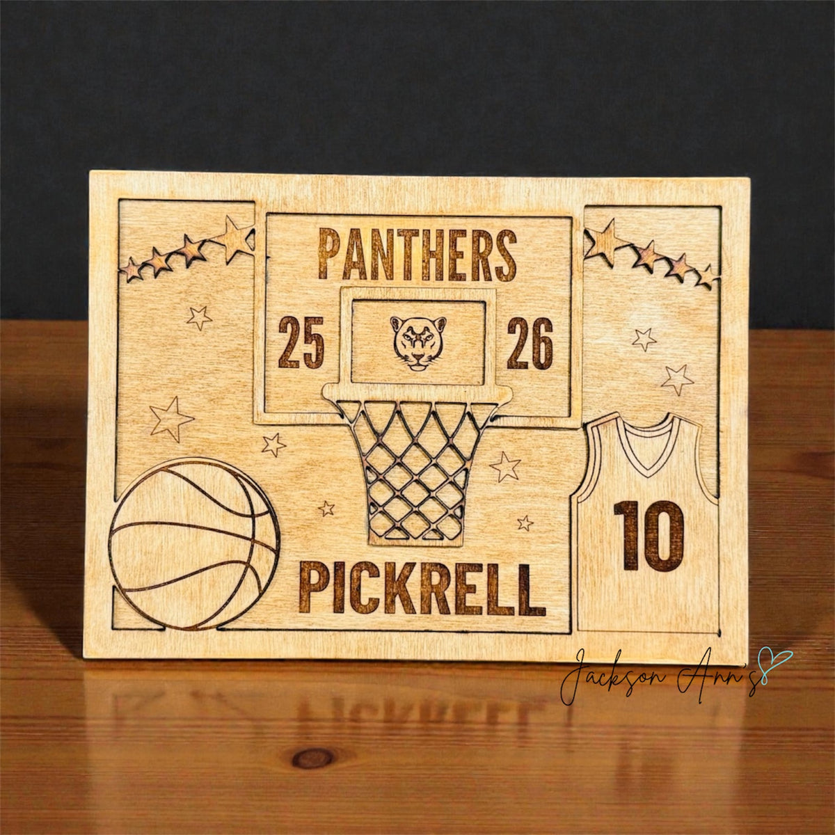 Panthers Basketball Personalized Plaque
