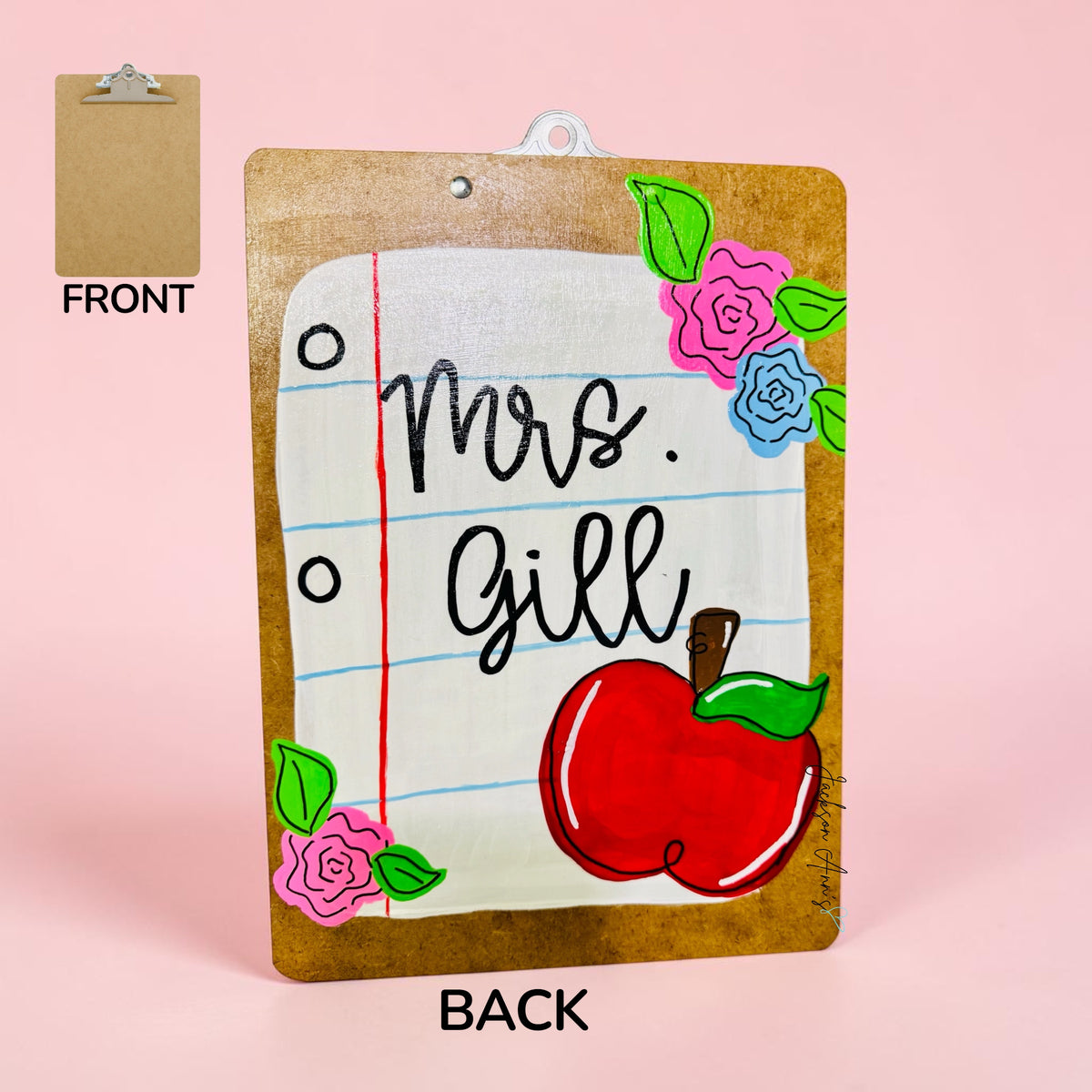 Clipboard: Floral Notebook