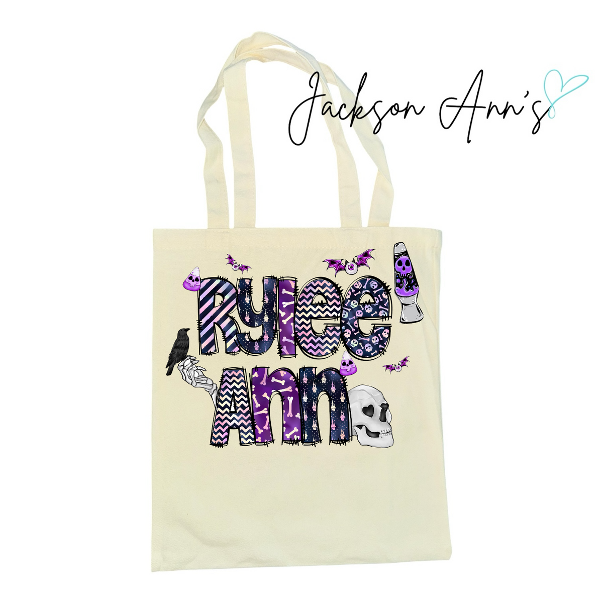 Personalized Halloween Trick-or-Treat Tote Bag - Orange