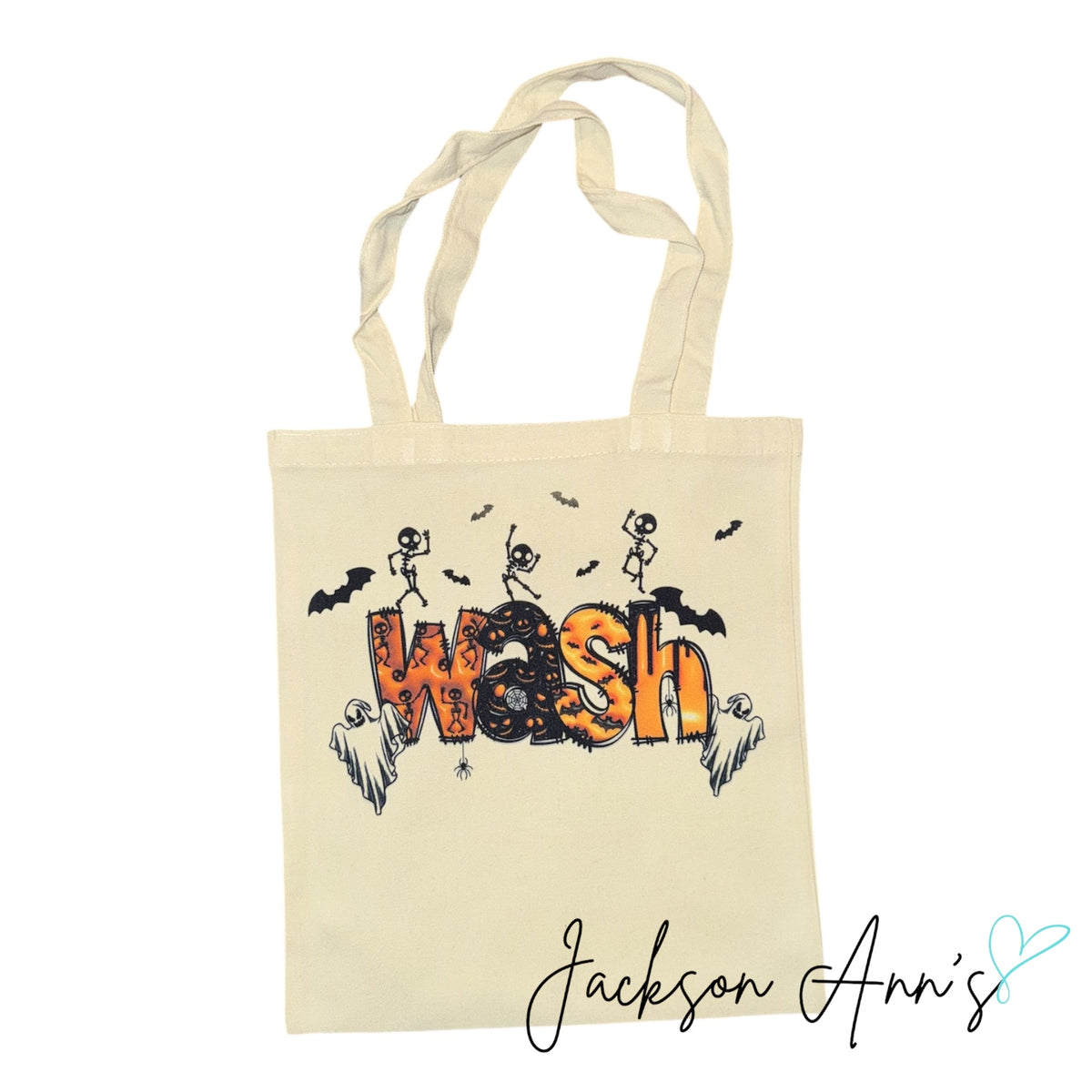 Personalized Halloween Trick-or-Treat Tote Bag - Orange