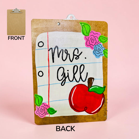 Clipboard: Floral Notebook