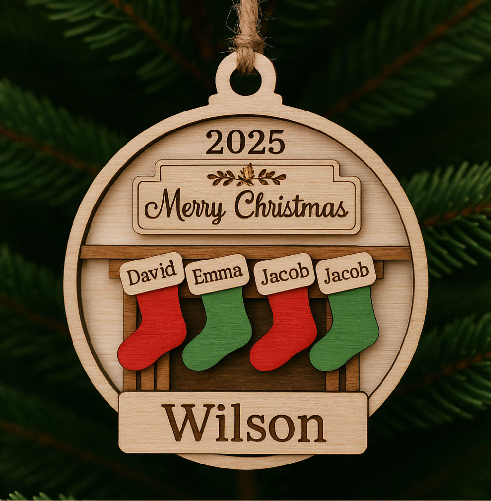 Personalized Family Stocking Ornament | 2026