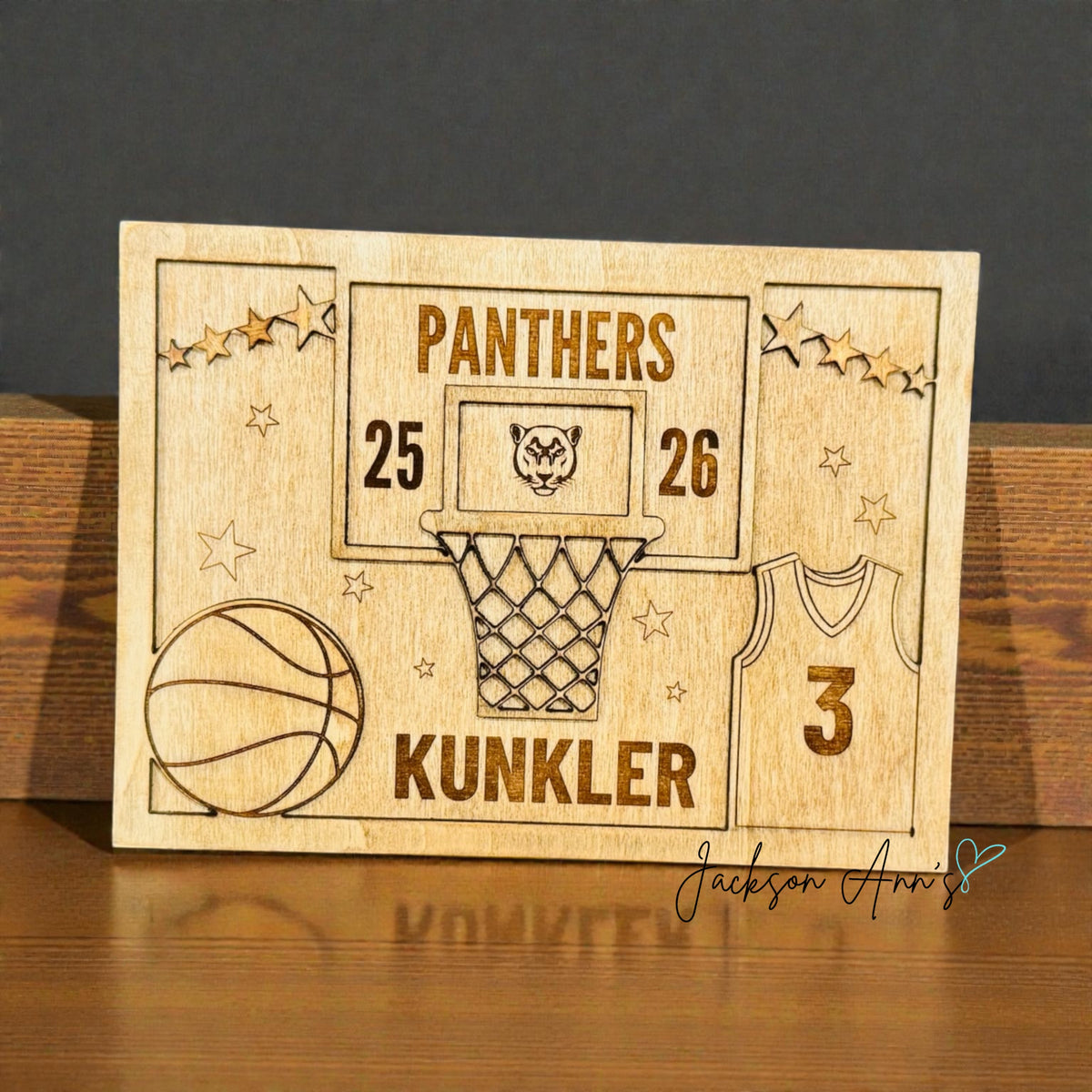 Panthers Basketball Personalized Plaque