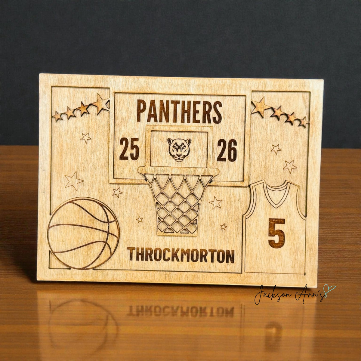 Panthers Basketball Personalized Plaque