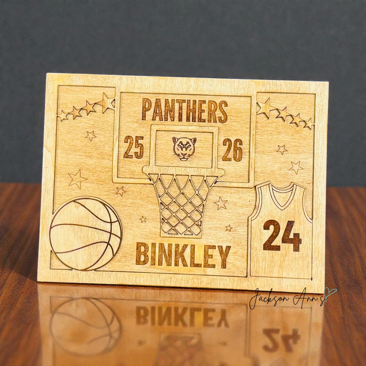 Panthers Basketball Personalized Plaque