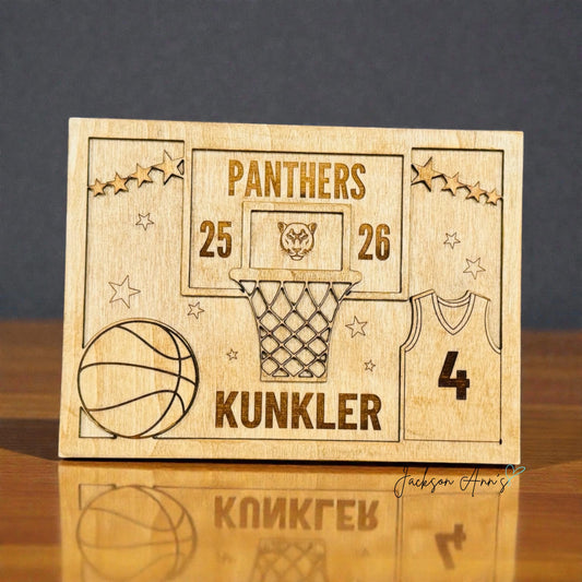 Panthers Basketball Personalized Plaque