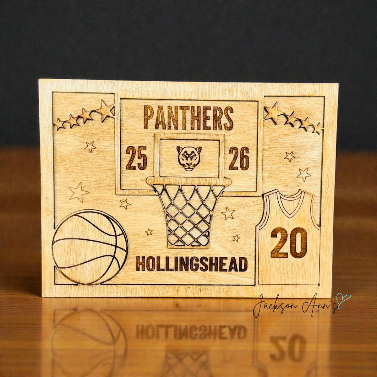 Panthers Basketball Personalized Plaque