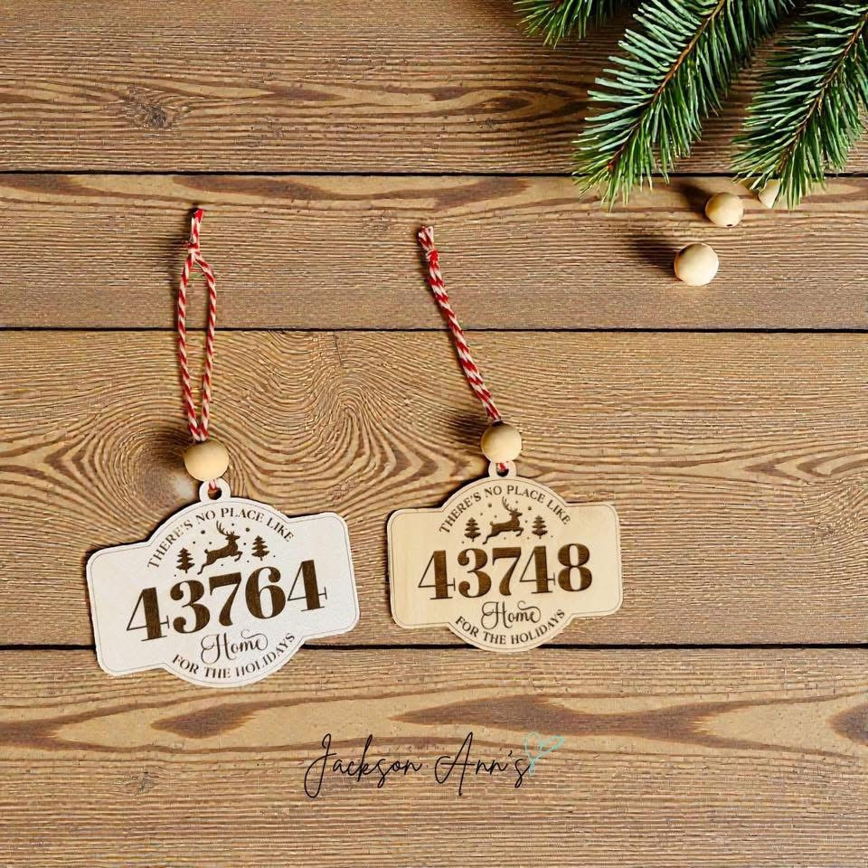 Zip Code Christmas Ornament