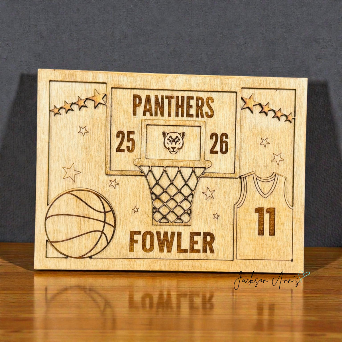 Panthers Basketball Personalized Plaque