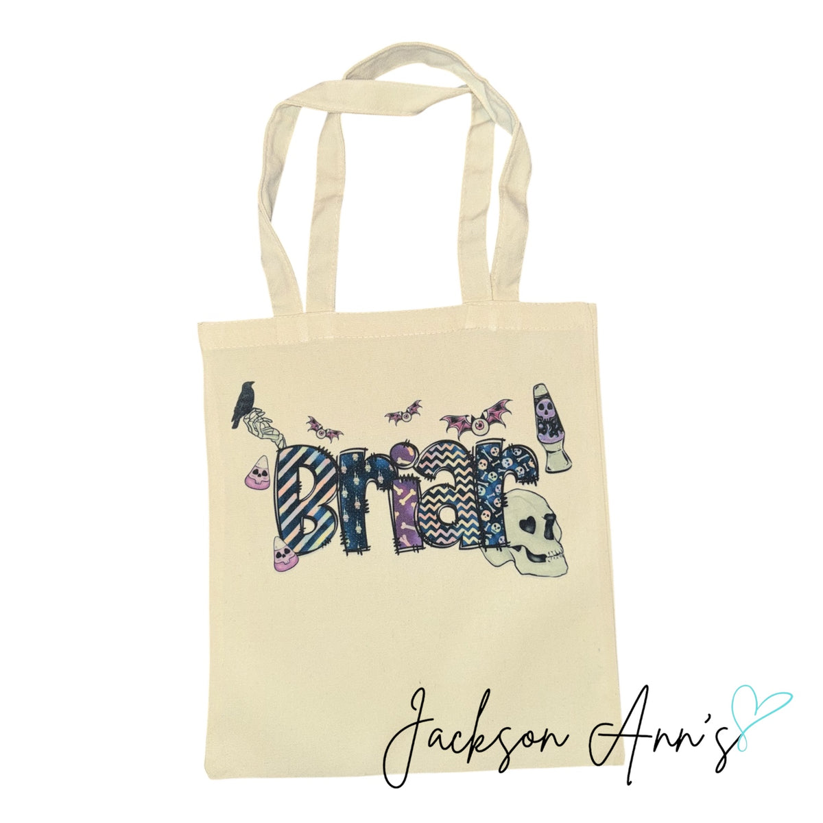 Personalized Halloween Trick-or-Treat Tote Bag - Orange